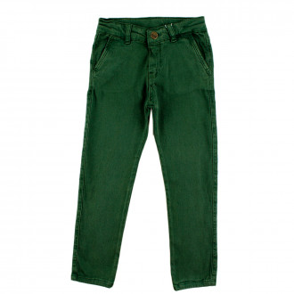 Памучен панталон за момчета в зелен цвят (2 - 7 год.) 1