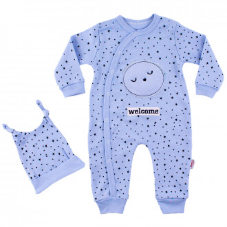 Бебешки гащеризон-пижама с шапка (0 - 12 мес.) 1