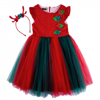Коледна рокля с диадема "Коледна феерия" (5 - 8 год.) 1