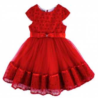 Коледна рокля с бродерия "Диляна" (3 - 6 год.) 1
