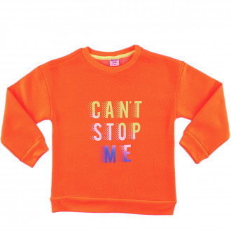 Блуза от триконечна вата за момичета "Can't stop me"