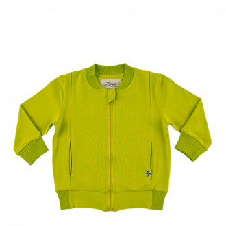 Суичер за момченца в цвят лайм (6 - 24 мес.)