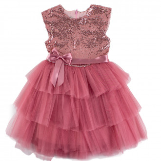 Празнична рокля с пайети "Party time" в розово (3 - 7 год.) 1