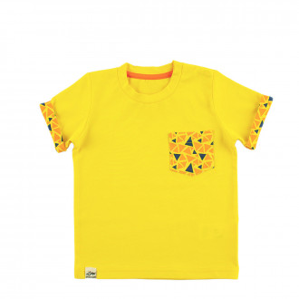 Бебешка тениска в жълто за момчета (6 - 24 мес.) 1