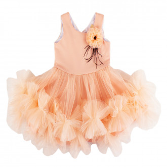 Официална рокля ''Сара" в праскова (1 - 12 год.) 1