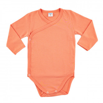 Боди от памучен сингъл в корал