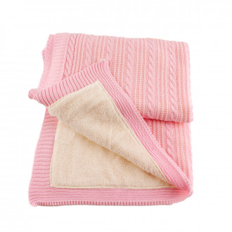 Термопелена - одеялце от плетиво и пухена подплата 100 х 85 см 1