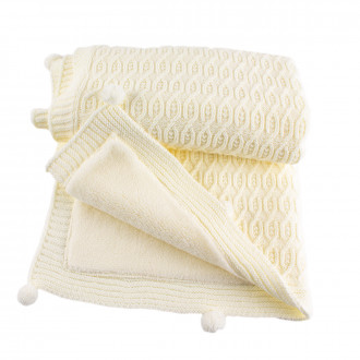 Термопелена - одеялце от плетиво и пухена подплата 100 х 85 см 1