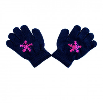 Детски ръкавици в тъмносиньо за момичета (10 - 18 см.)