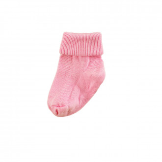 Бебешки чорапки в тъмно розово (0 - 3 мес.)