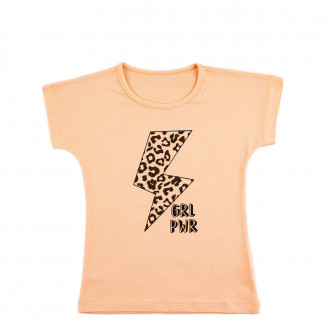 Тениска за момичета в опушено розово (3 - 7 год.)