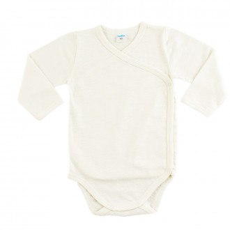 Боди от памучен сингъл в екрю