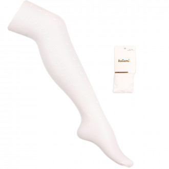 Фин бял фигурален чорапогащник  1