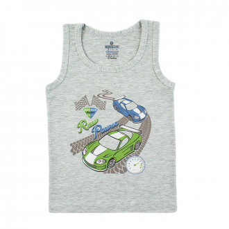 Потник за момчета в сив меланж "Състезание"