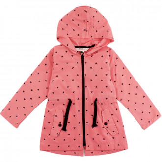 Детски шлифер за момичета в опушено розово 1