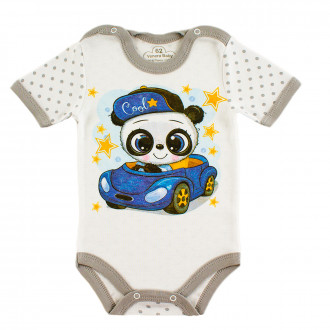 Детско боди от памучен рипс за момченца (3 мес. - 3 год.)