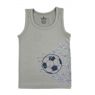 Потник за момчета в сиво "Баскетбол"