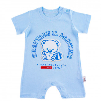 Летен гащеризон за момчета в светлосин цвят (3 - 9 мес.)