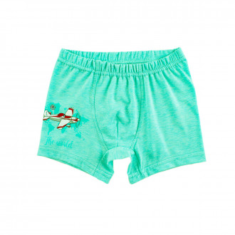 Детски боксер за момчета в цвят мента