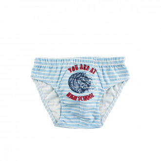 Детски слип за момчета в светлосиньо райе