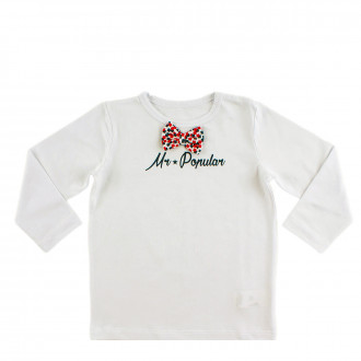 Блуза за момчета с папийонка