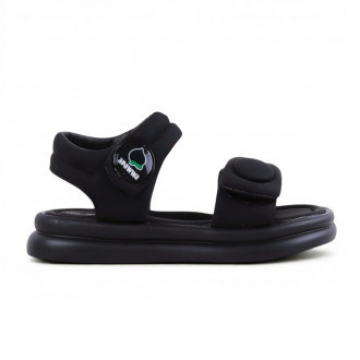 Анатомични черни сандали от екокожа