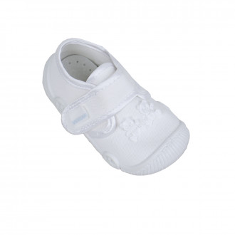 Анатомични дишащи текстилни обувки за момчета в бяло 1