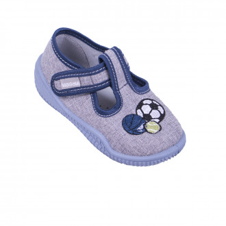 Анатомични дишащи текстилни обувки в "Футбол" в сиво 1