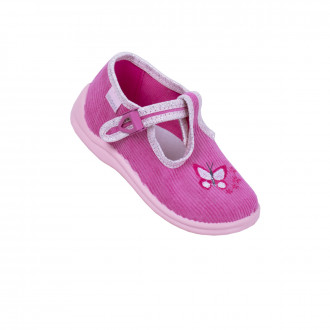 Анатомични дишащи текстилни обувки в розово за момичета 1