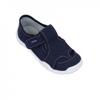 Анатомични дишащи текстилни обувки за момчета в тъмносиньо 1
