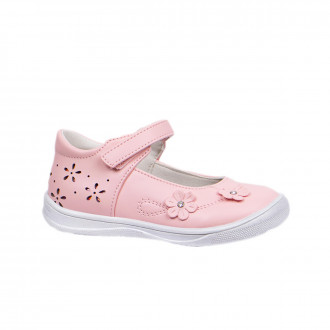 Анатомични обувки за момичета  в розово с цветенца 1