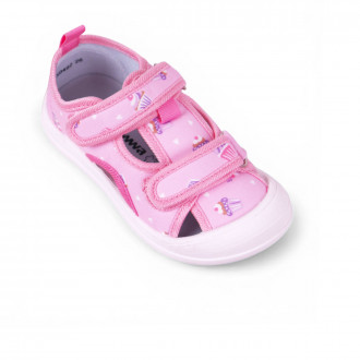 Анатомични отворени текстилни обувки "Cupcake" в розово