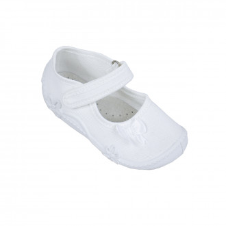 Анатомични текстилни обувки за момичета в бяло 1