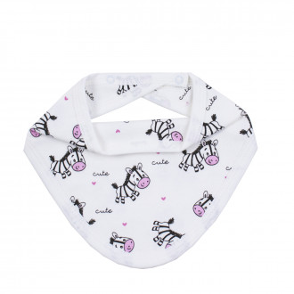 Бебешка двупластова бандана със зебри