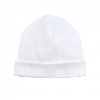 Бебешка двупластова шапка "Happy day" в екрю