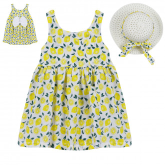 Бебешка рокля с капела "Yellow lemon" 1