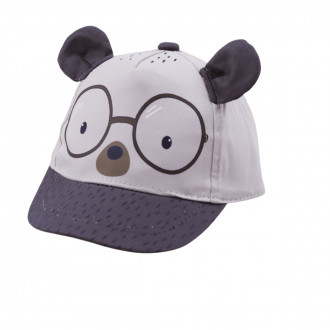 Бебешка лятна шапка "Bear" с графит