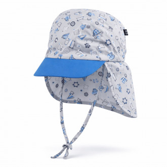 Бебешка лятна шапка с удължена периферия "Machines"