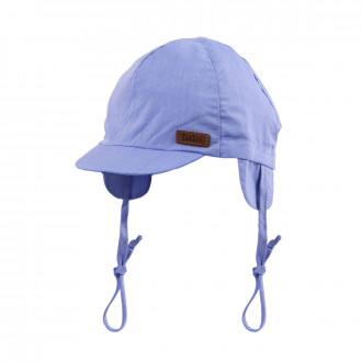 Бебешка шапка с мека козирка в синьо UV 30+ 