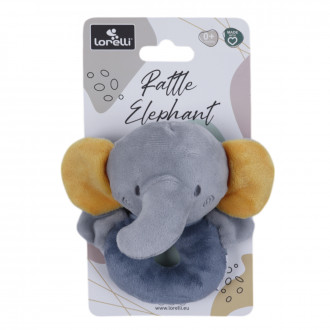 Бебешка мека дрънкалка "Слонче" 12 см