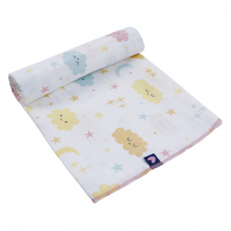 Бебешка муселинова пелена "Yellow dreams" 80х90 1