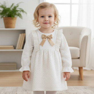 Детска рокля с къдрички и панделка