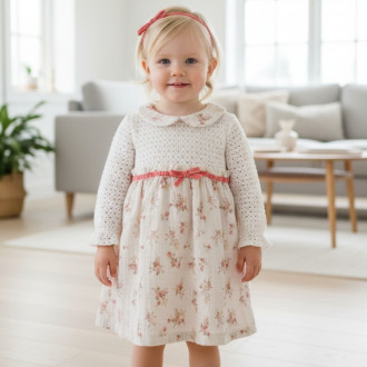Бебешка рокля с лента за глава "Поли"
