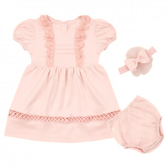 Бебешка рокля с гащички и лента