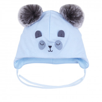 Бебешка зимна шапка с вата "Мече"