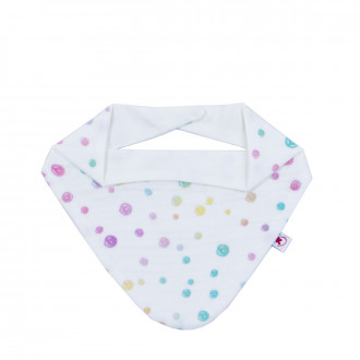 Бебешки бандан от муселин на пъстри точки