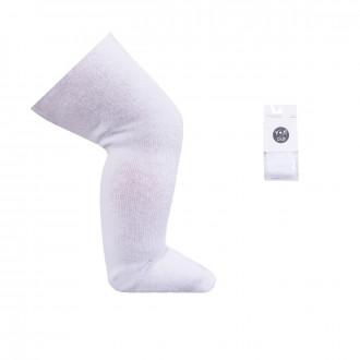 Бебешки памучен бял чорапогащник