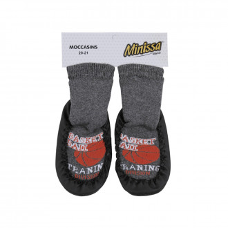 Бебешки чорапки с кожена подметка "Basketball"