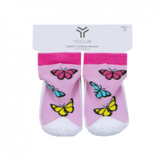 Бебешки чорапки със силиконова подметка "Butterfly"