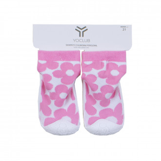 Бебешки чорапки със силиконова подметка "Цвете"
